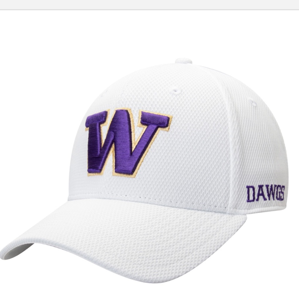 Men's Adidas White Washington Huskies Hat